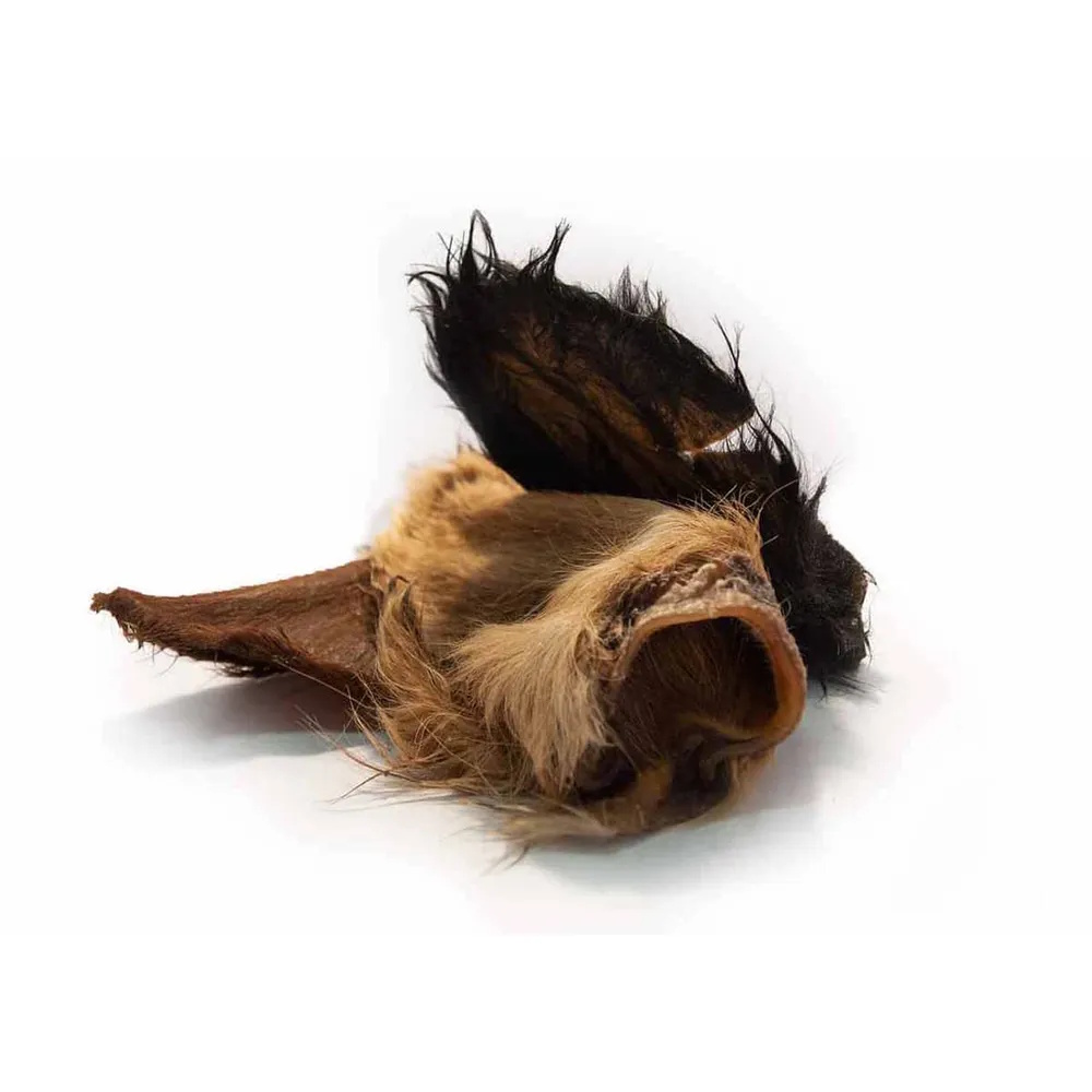 Okseører med pels 500g