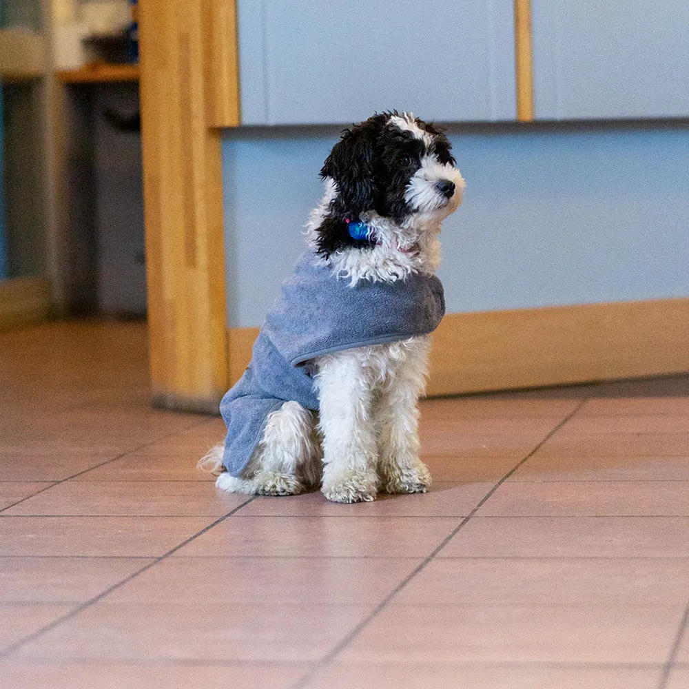 Ozami Badekåpe Frotté Grå 45 cm - hund