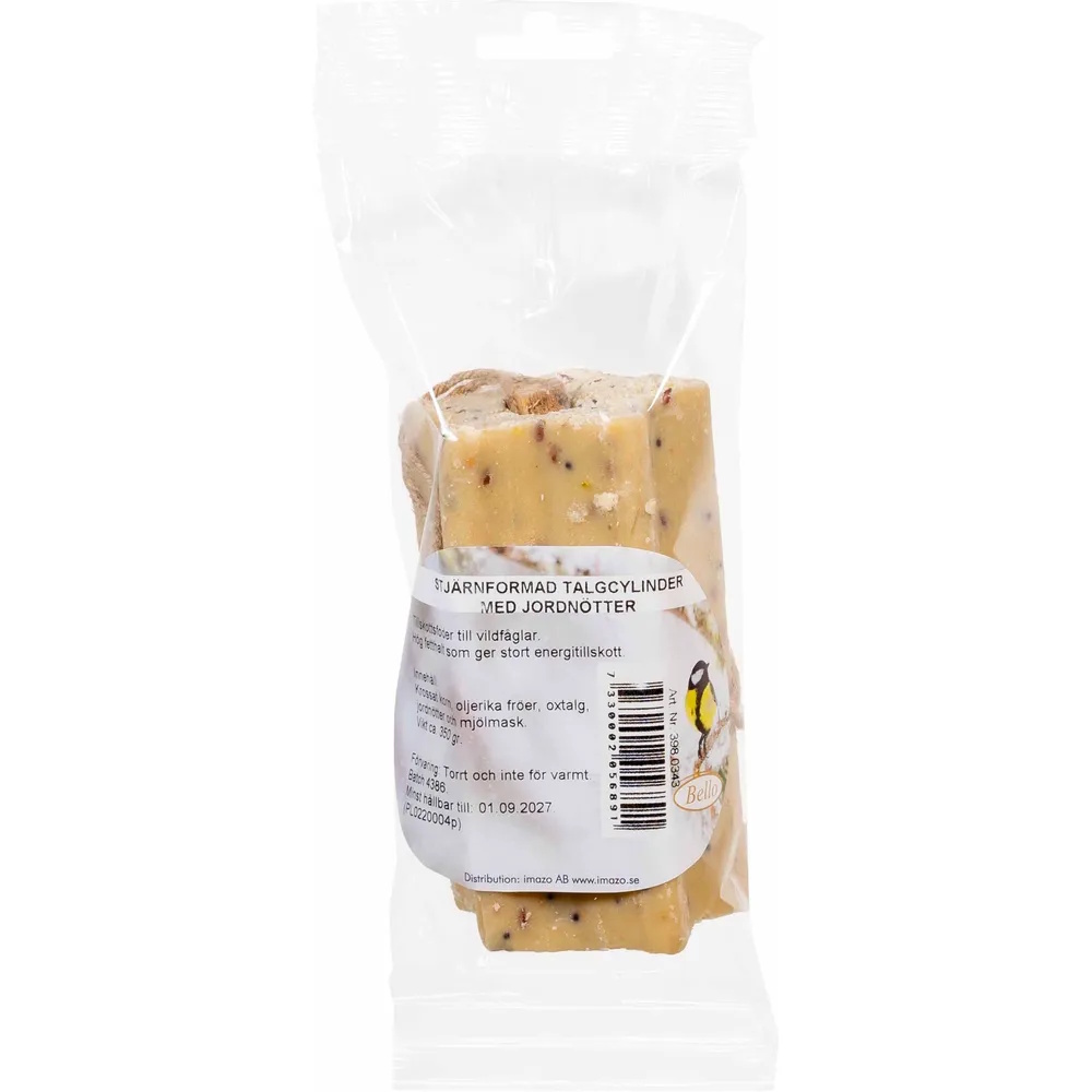 Stjerneformet Talgsylinder med Nu00f8tter og Melu00e5mer350g