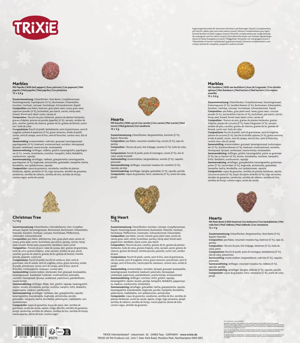 Trixie adventskalender for kanin, marsvin og hamster Trixie adventskalender for kanin, marsvin og hamster