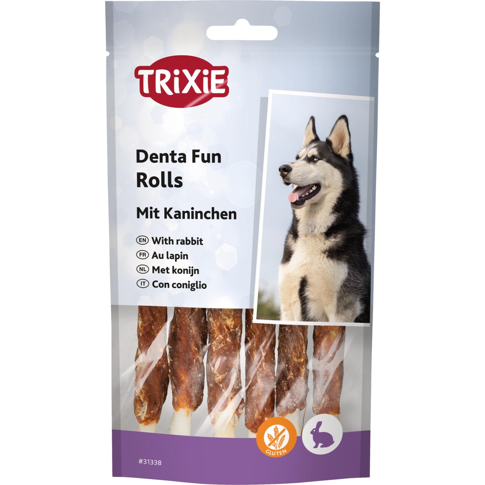 Trixie DENTAfun Tyggerull med kanin 6pk Trixie DENTAfun Tyggerull med kanin 6pk