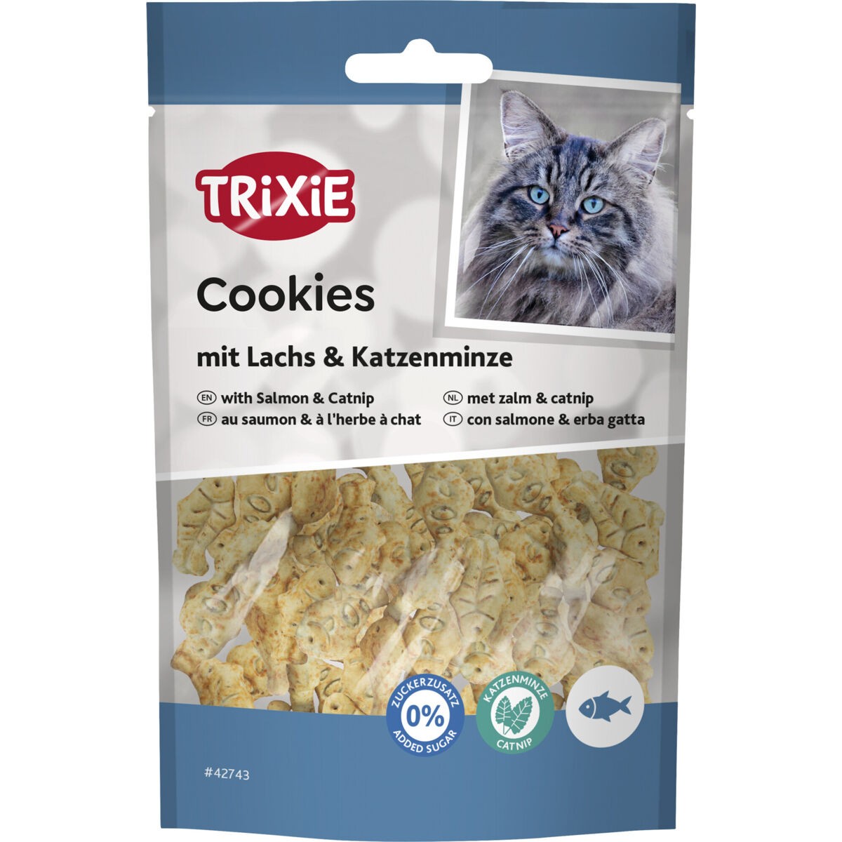 Trixie Kjeks med laks og catnip 50 gr.