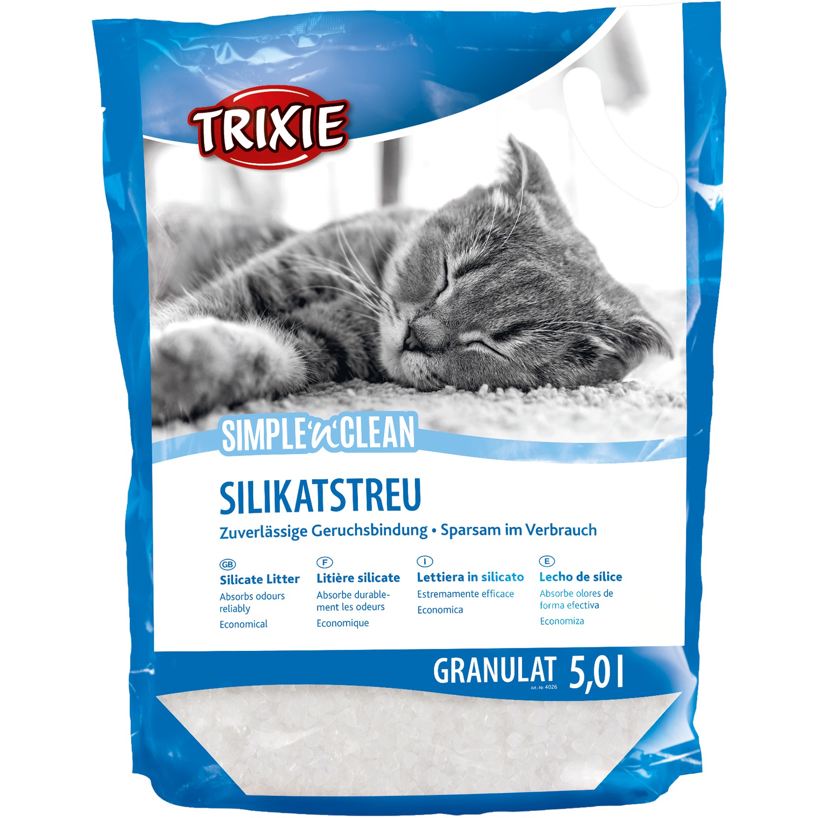 Trixie Simple'n'Clean Silikat-kattesand Trixie Simple'n'Clean Silikat-kattesand