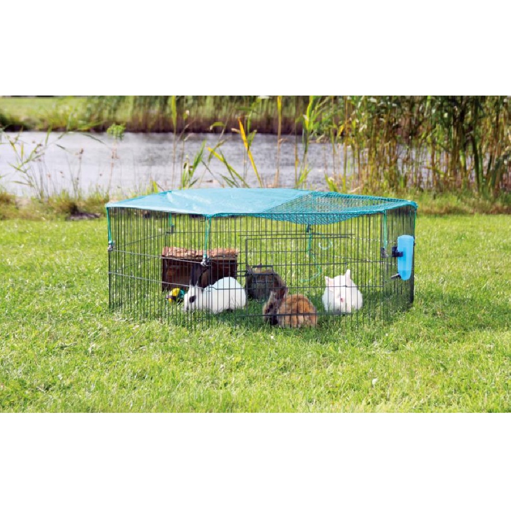 Trixie Utendørs løpegård for smådyr med netting Ø116 x H38 cm