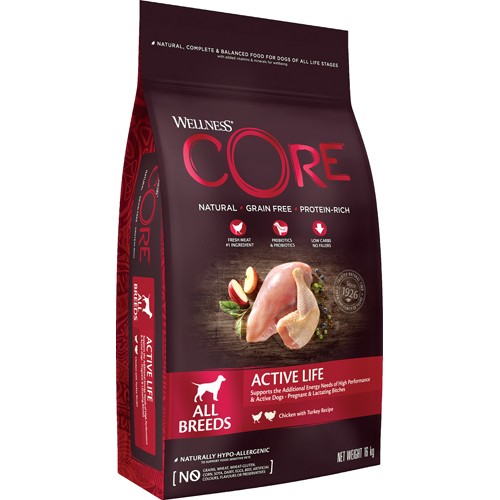 CORE Wellness Adult Active Life Chicken & Turkey 10kg CORE Wellness Adult Active Life Chicken & Turkey 10kg
