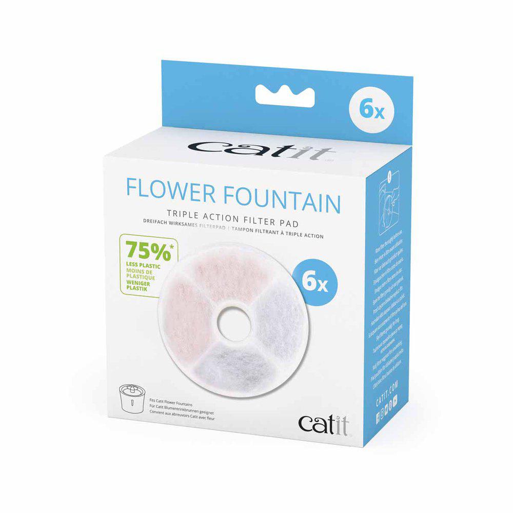 Filter til Catit Vannfontene- Flower 3 liter og Fresh &amp; Clear 2L - 2 stk