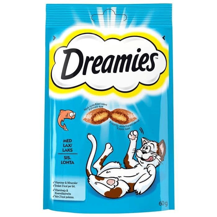 Dreamies kattegodbiter 60g - laks