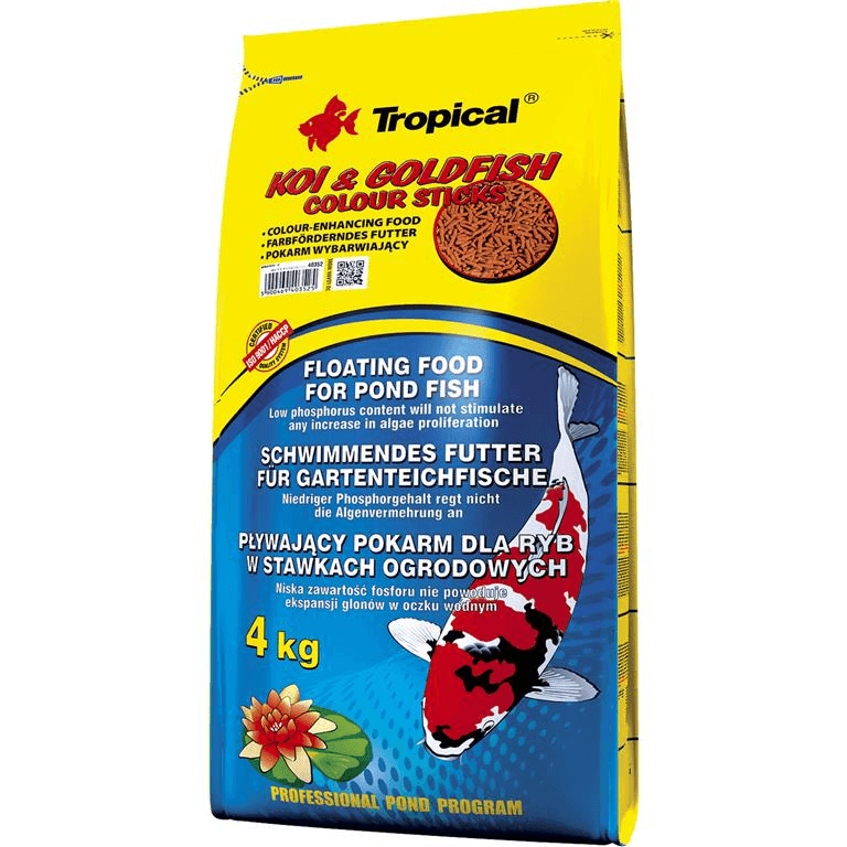 Tropical Koi og Goldfish Colour Sticks - 4kg
