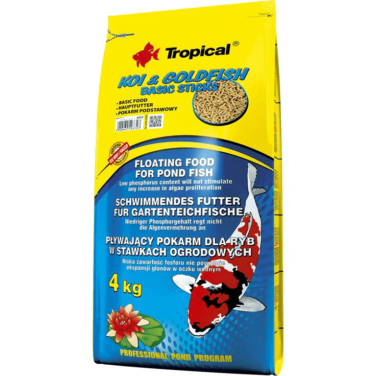 Tropical Koi og Goldfish Basic Sticks - 4kg