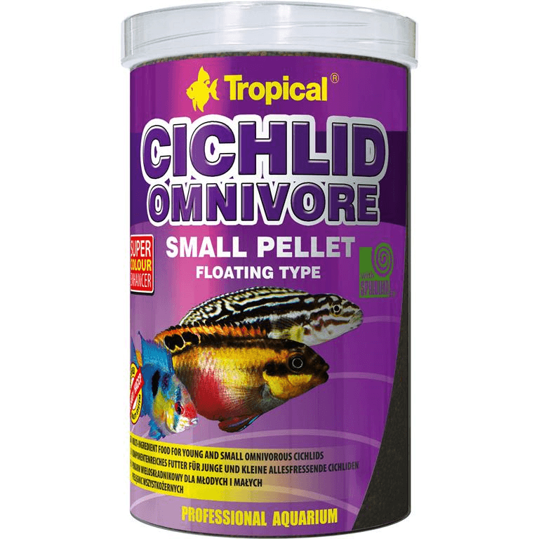 Tropical Cichlid Omnivore Small Pellet - 1liter