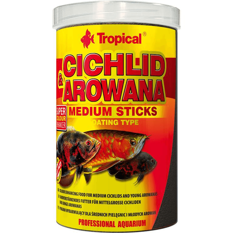 Tropical Cichlid-Arowana Sticks Medium - 1liter