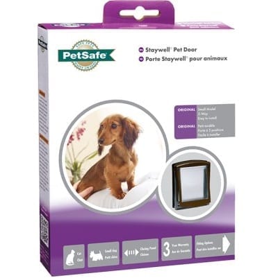 Petsafe katt og småhundsdør orginal - Brun - 236x198 mm