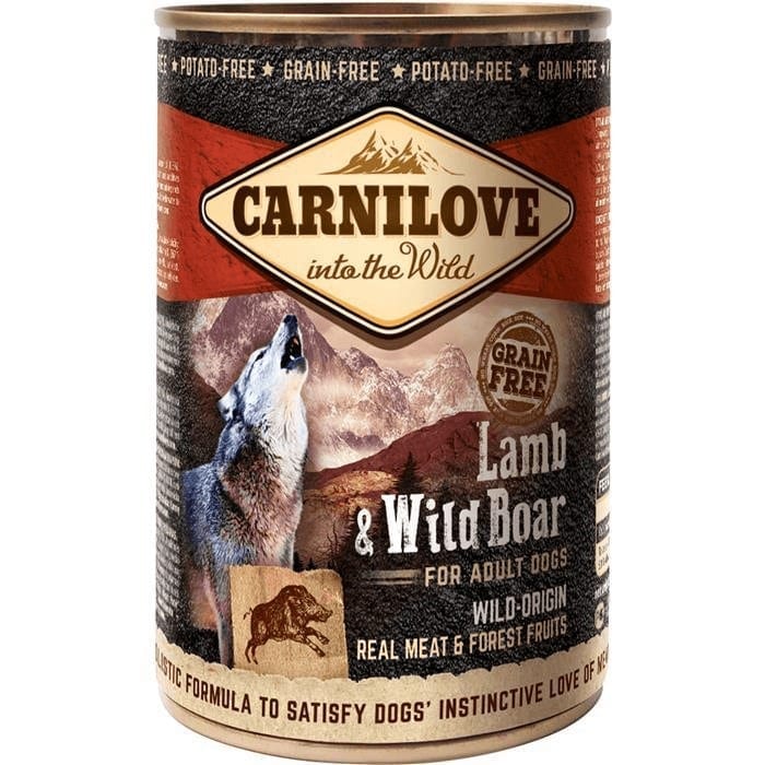 Carnilove Boksmat Våtfôr Hund (5 smaker) 400 g - 400 gr. lam og villsvin for voksne