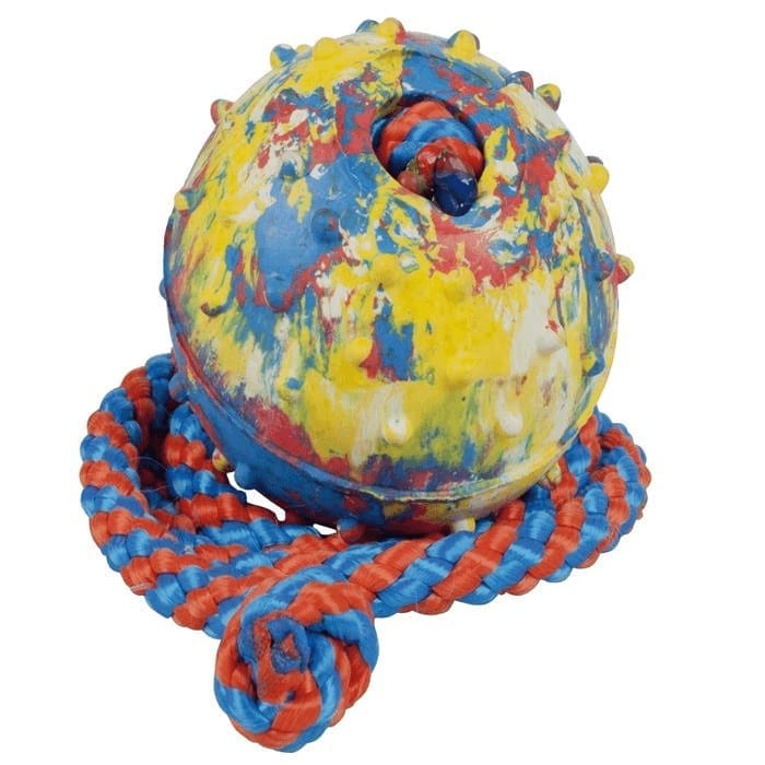 Gappay gummiball med tau - 5cm ball - 50cm tau
