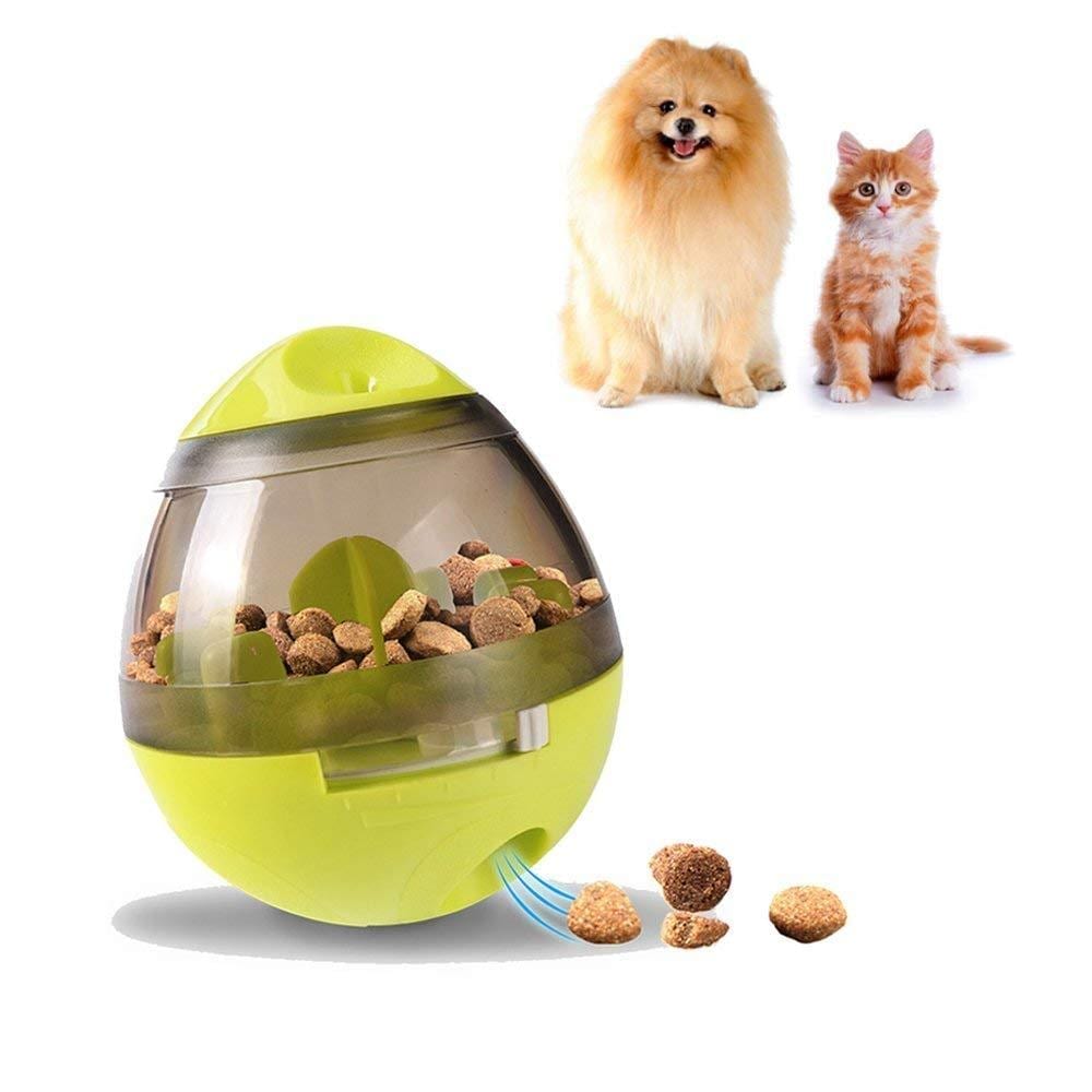 Aktivitetsball/wobbler hund og katt- 2 fargevarianter - Grønn