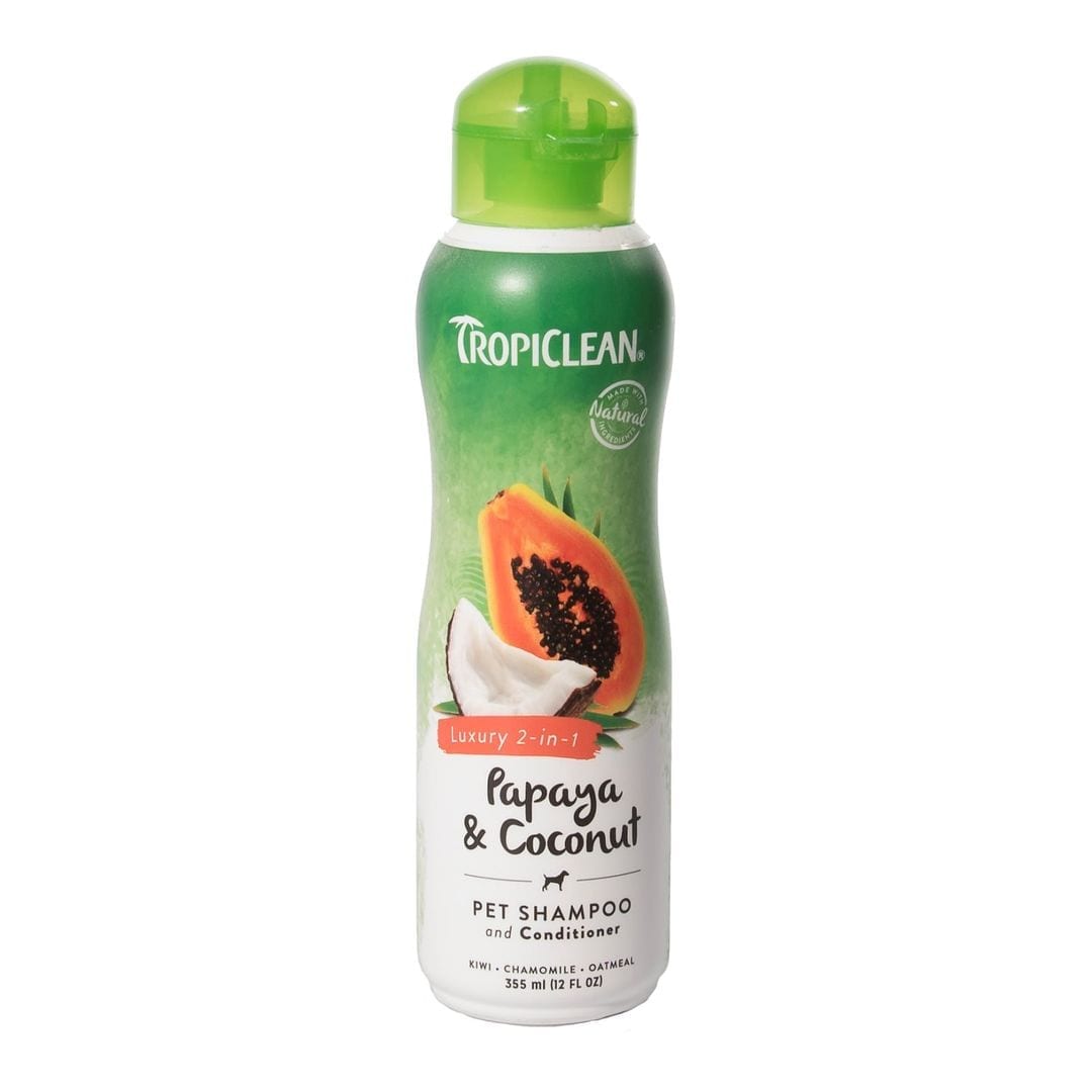 Tropiclean Papaya&coconut 2i1 shampoo 355ml