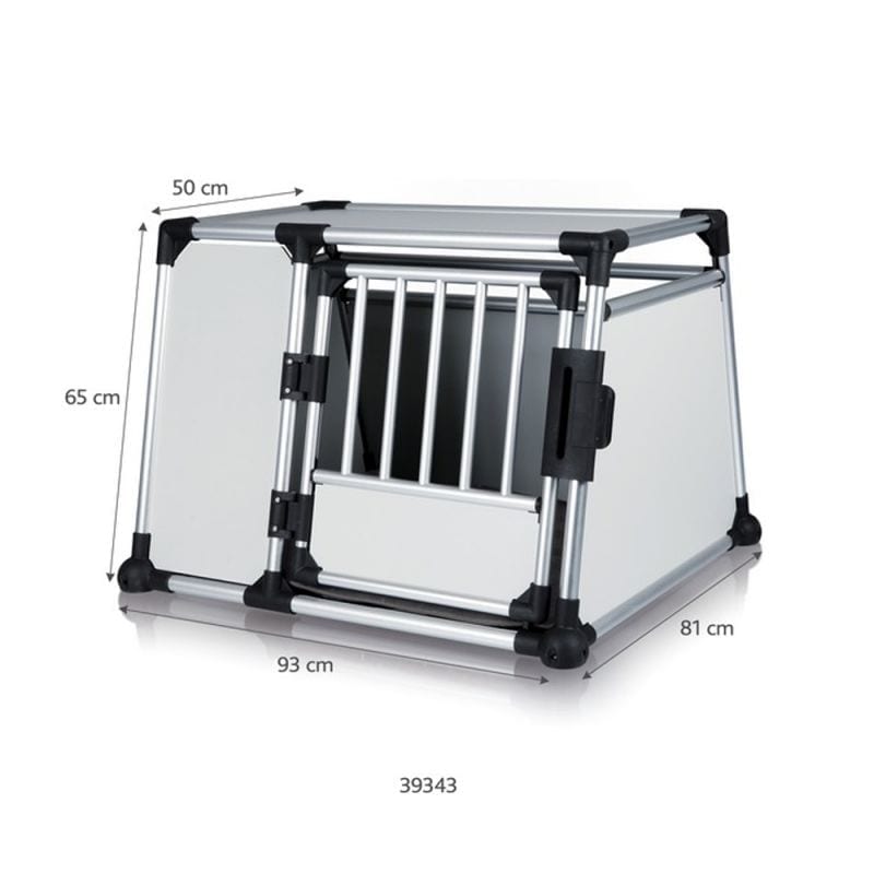 Trixie Aluminium Bilbur / Hundebur (Dobbel M-L- Singel L -L-XL- XL) - Stort-èn dør 93x65x81 cm