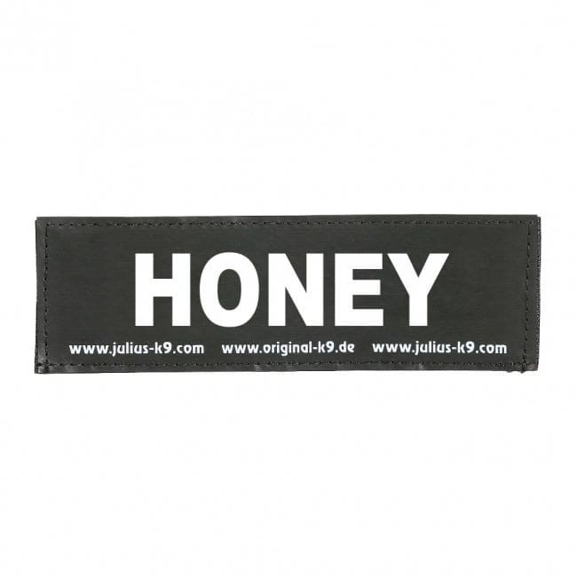 Label-merke Julius K9 small borrelås - Small 110x30 mm - HONEY