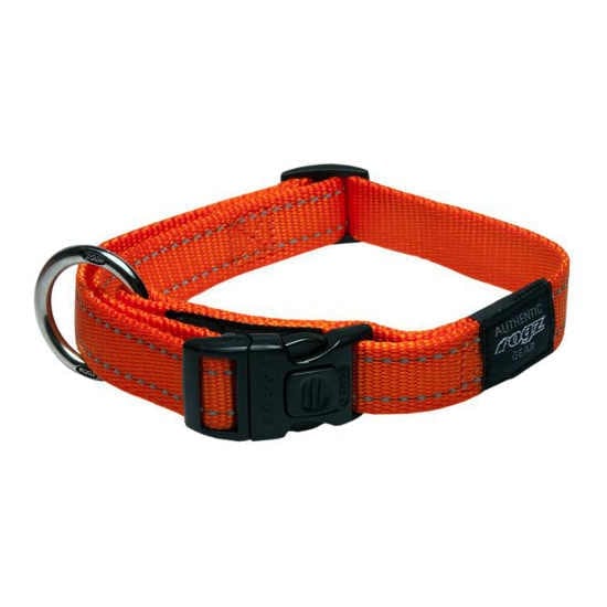 Rogz Classic Halsbånd (flere farger) - Orange , S-11MM 20-31CM