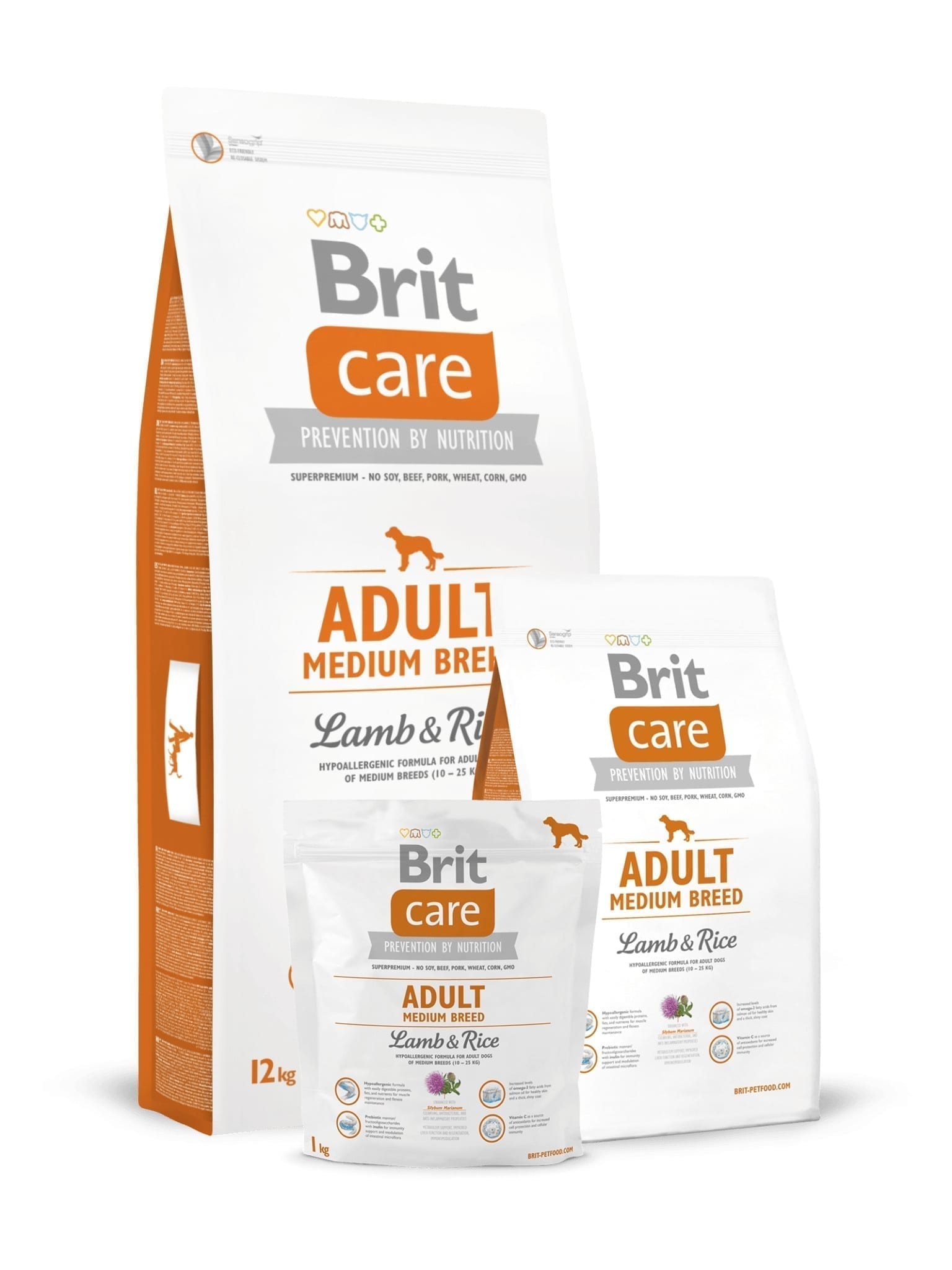 Brit Care Adult Medium Breed Lamb&Rice 3. kg