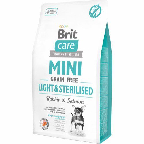 Brit Care Mini Grain Free Light&Sterilised Rabbit&Salmon 400 gram