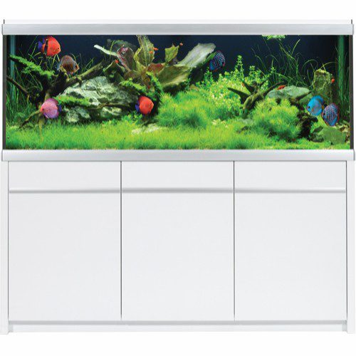 Akvastabil MOVE akvariebord-kabinett - Hvit - 160x60x79cm