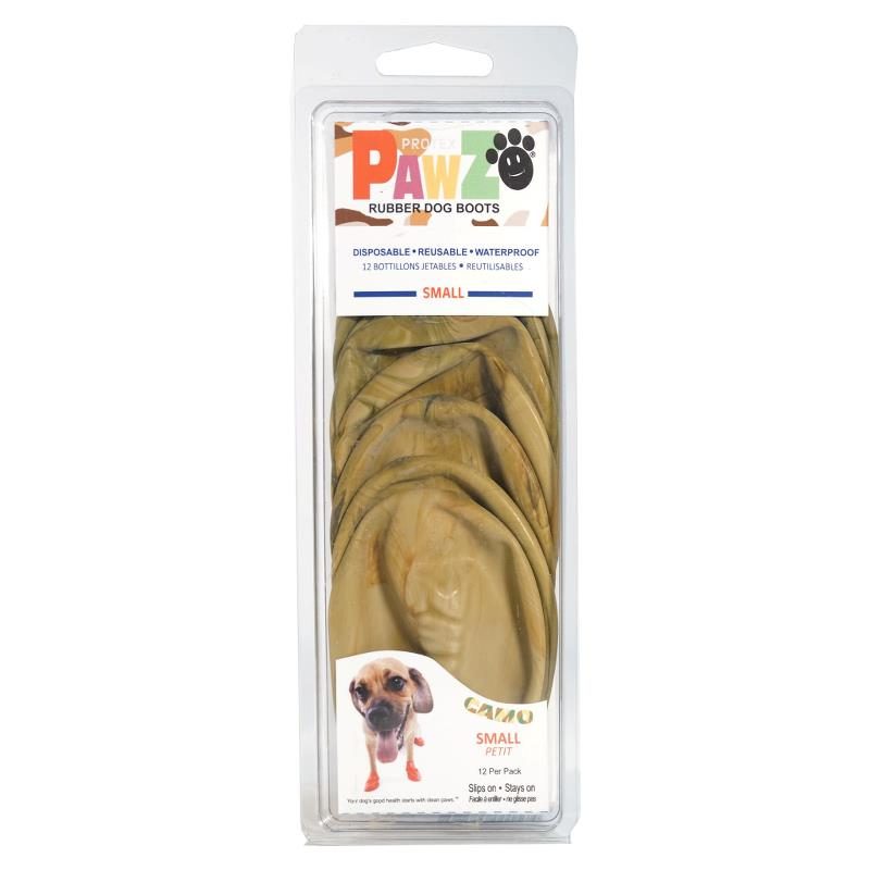 Pawz vanntette engangs sokker/sko Ballong sokker til hund - Camo brun - S 6-4cm 12stk