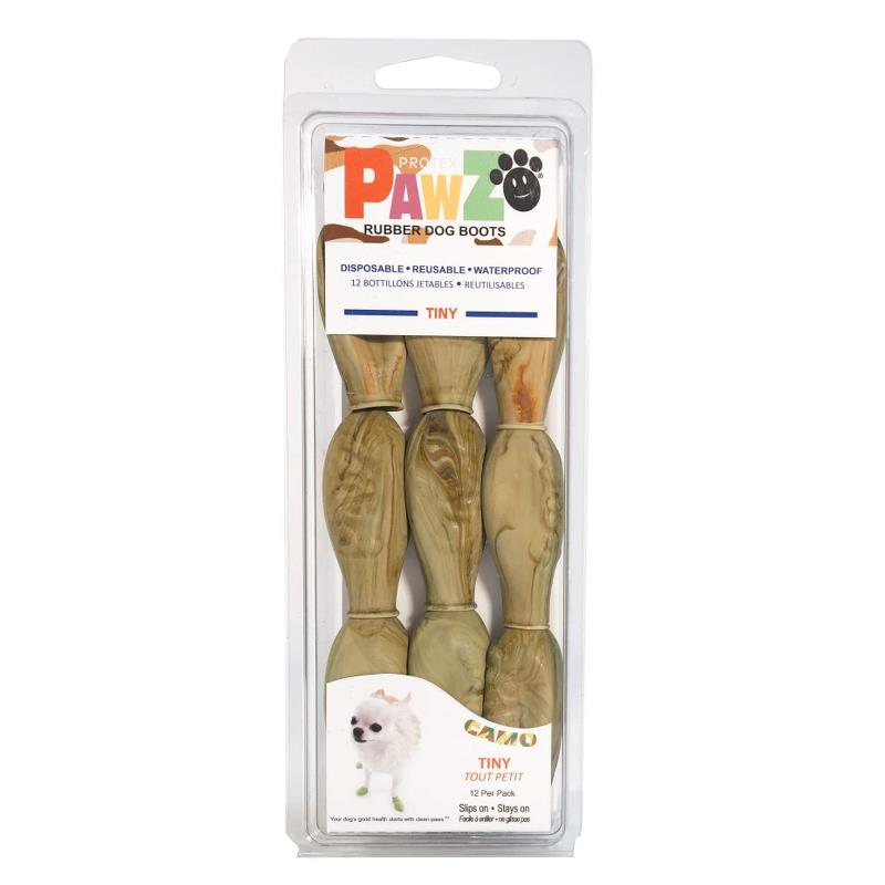 Pawz vanntette engangs sokker/sko Ballong sokker til hund - Camo brun - Tiny 2-5cm 12stk