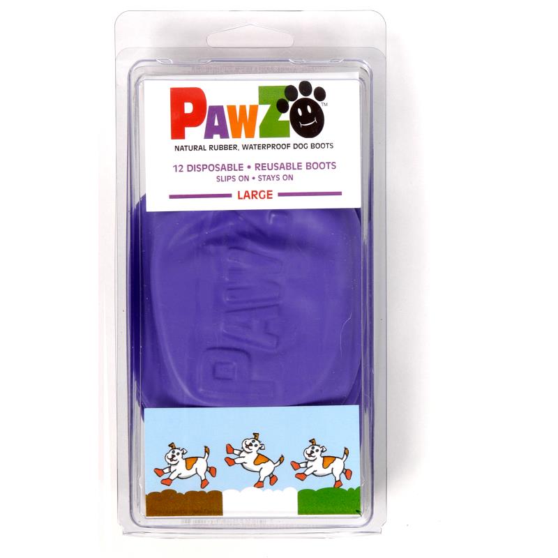 Pawz vanntette engangs sokker/sko Ballong sokker til hund - lilla - L 10-2cm 12stk