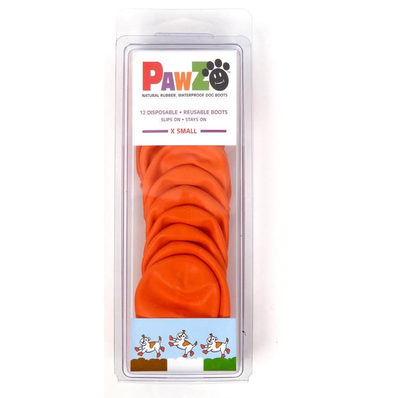 Pawz vanntette engangs sokker/sko Ballong sokker til hund - Orange - XS 5-1cm 12stk