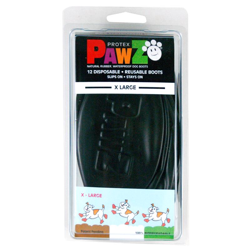 Pawz vanntette engangs sokker/sko Ballong sokker til hund - Sort - XL 12-7cm 12stk