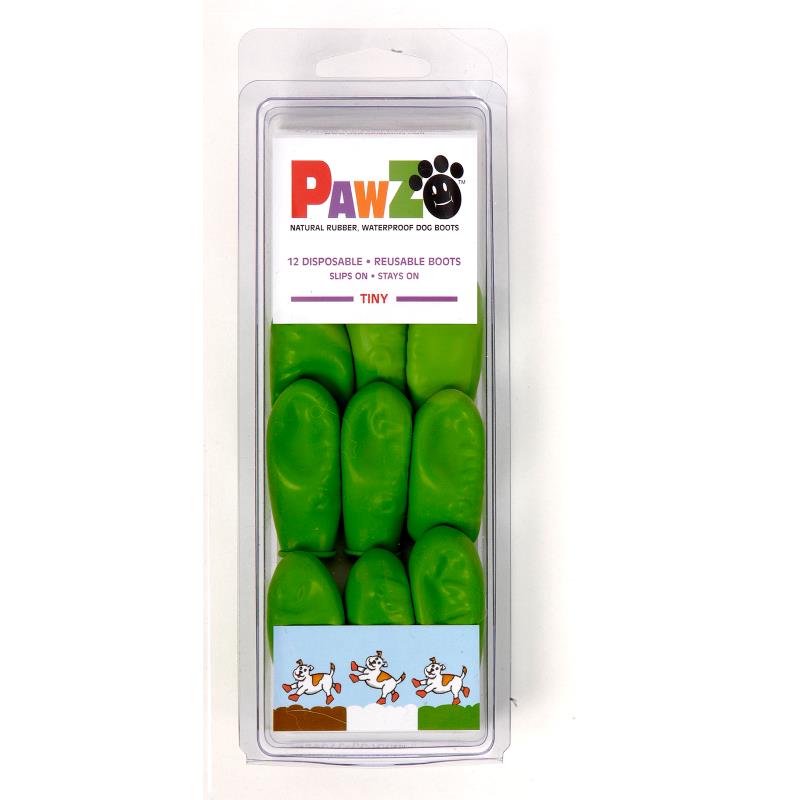 Pawz vanntette engangs sokker/sko Ballong sokker til hund - Lys grønn - Tiny 2-5cm 12stk