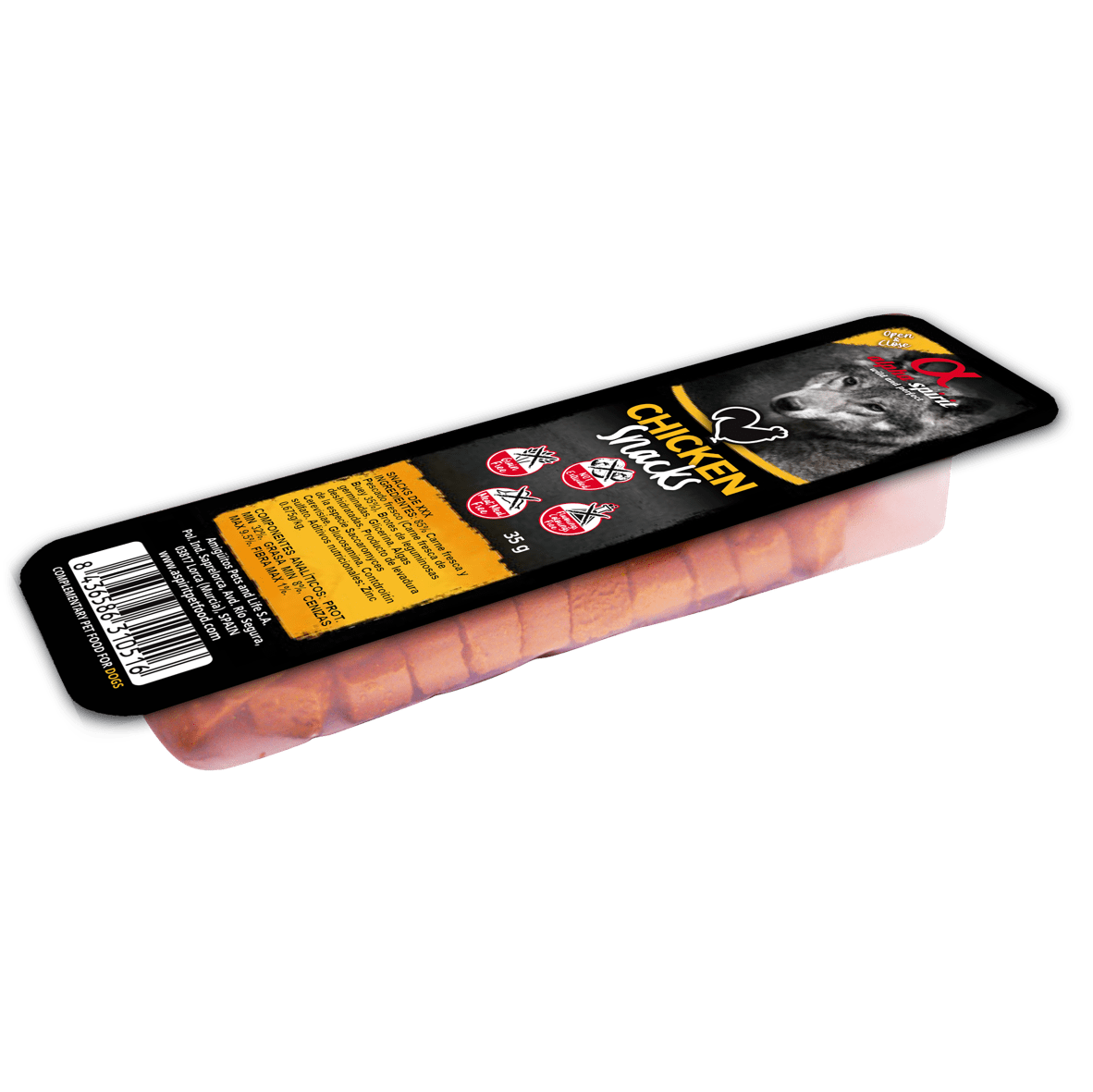AlphaSpirit kylling hundesnacks - 35 gram