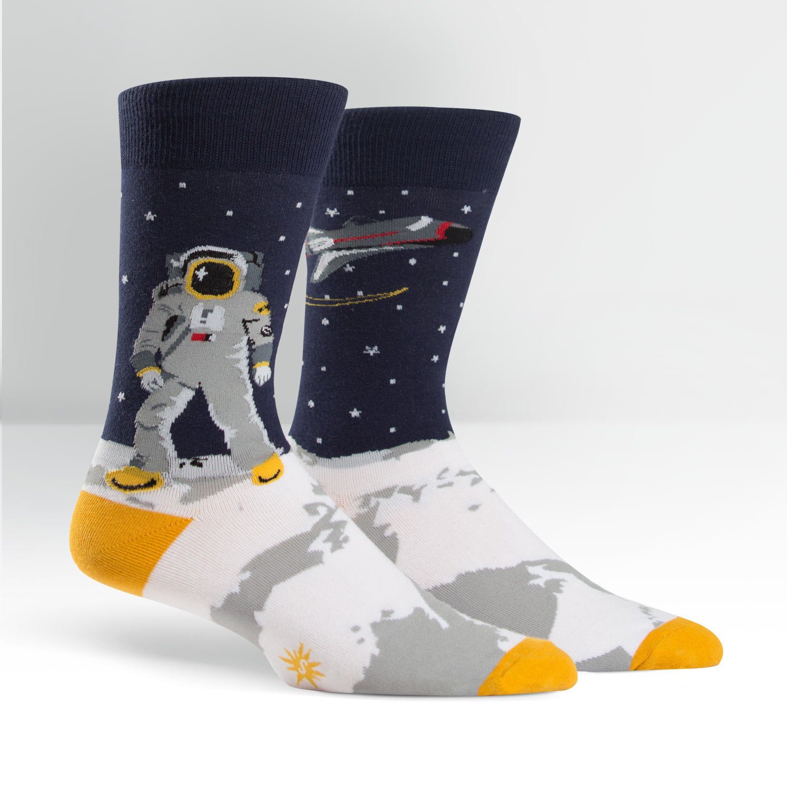 Astronaut sokk Sort Hvit Gul
