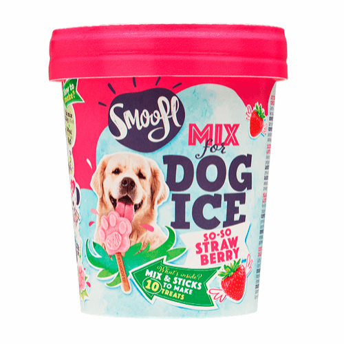 Smoofl Dog Ice Mix Hundeiskrem Jordbærsmak