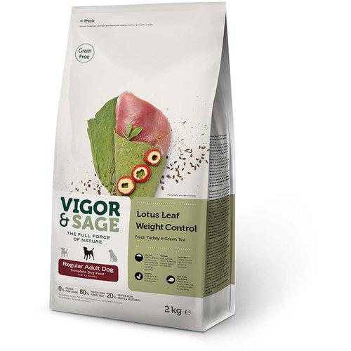 Vigor& Sage Lotus Leaf Weight Control Regular Adult Hundemat (2kg/12 kg) - 2 kg