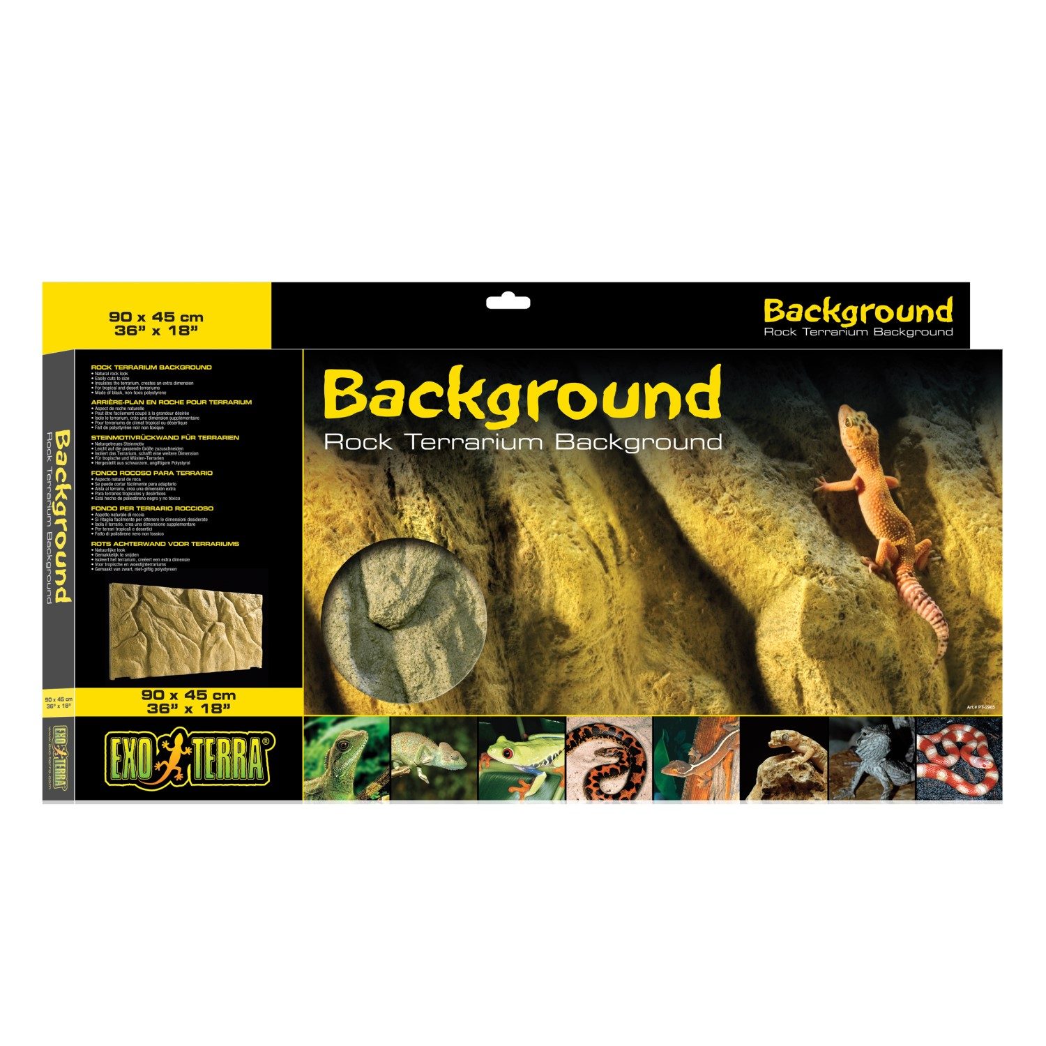 Bakgrunn Rock Exoterra justerbar - 90x45 cm