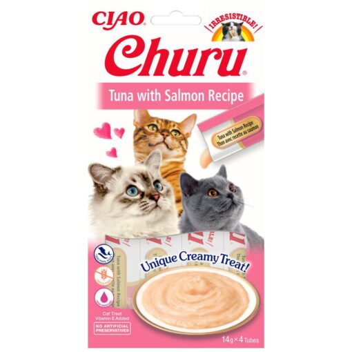 Ciao Churu katt Tunfisk med laks, 4stk