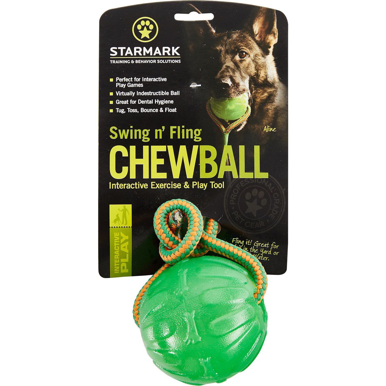 Starmark funball-kasteball med tau grønn - Medium