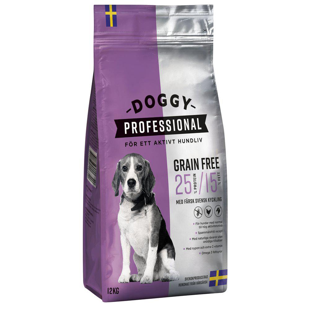 Doggy Professional Grain Free Hundefôr (2 størrelser) - 3-75 kg
