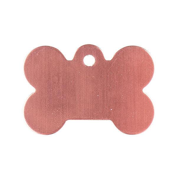 ID-Brikke Hundebein- gravert inkl. festering - Rosegold - 4 cm