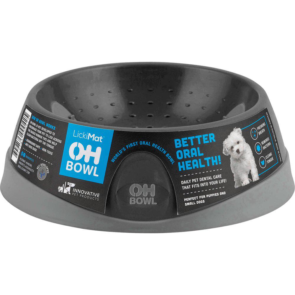 Lickimat OH Bowl Oral Hygiene Hundeskål Munnhygiene - S-Ø16x5cm , Sort