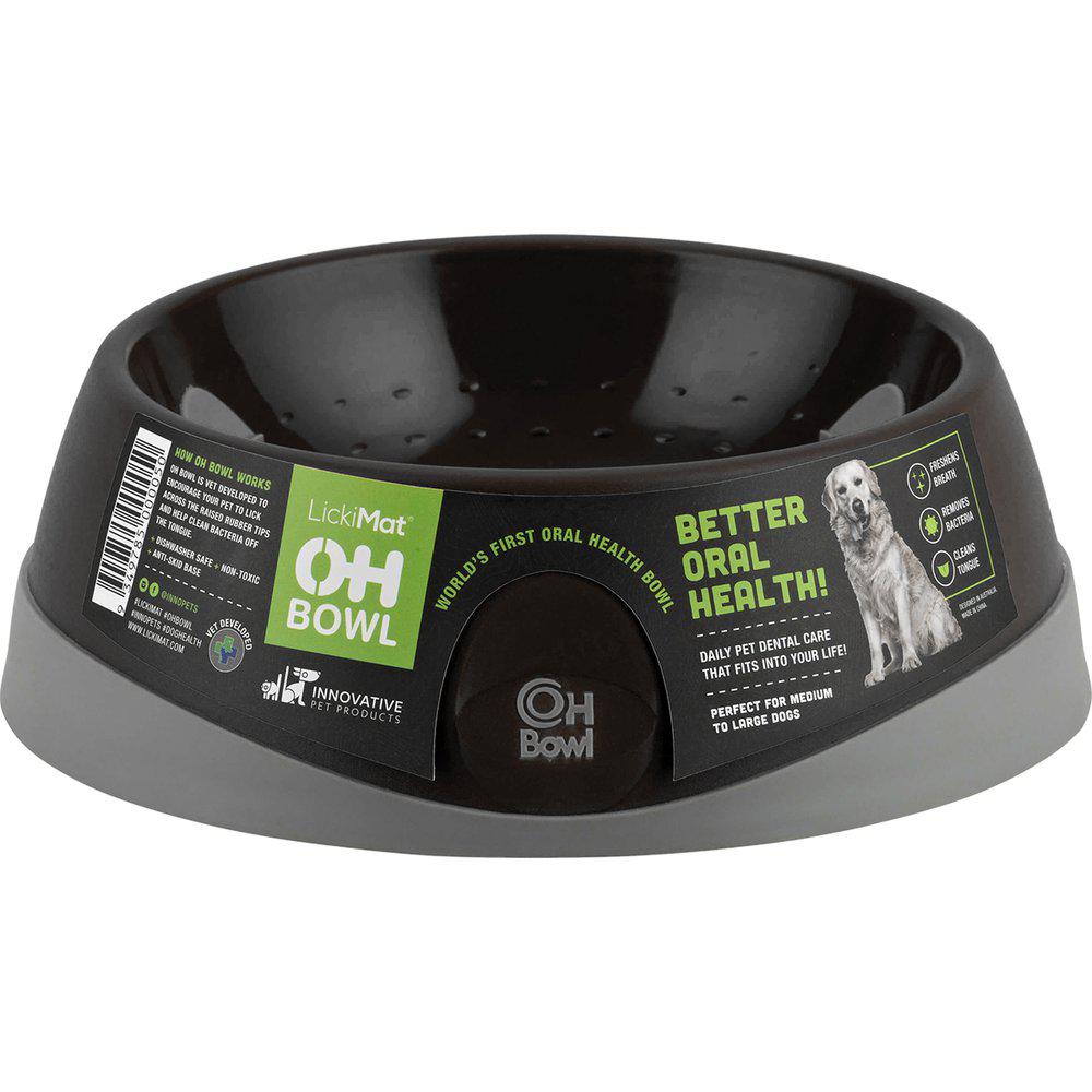 Lickimat OH Bowl Oral Hygiene Hundeskål Munnhygiene - M-Ø22x7-2cm - Sort
