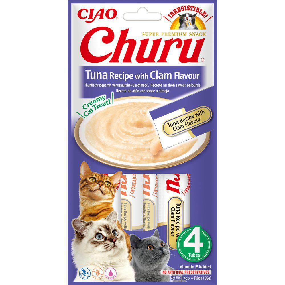Ciao Churu katt Tunfisk med musling smak, 4stk - 12 stk