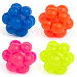 Gummiballer med dupper 4pk ø 3,3cm