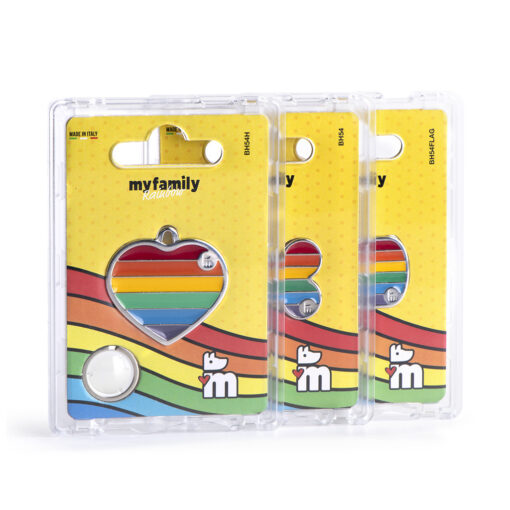 Myfamily Rainbow Flagg ID tag