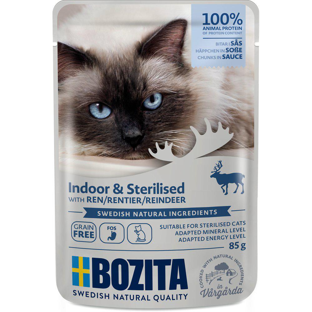 Bozita Feline Indoor og sterilisert Reinsdyr - 12x85 gram