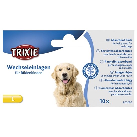 Innlegg 10pk Trixie magebelte for hannhund - L