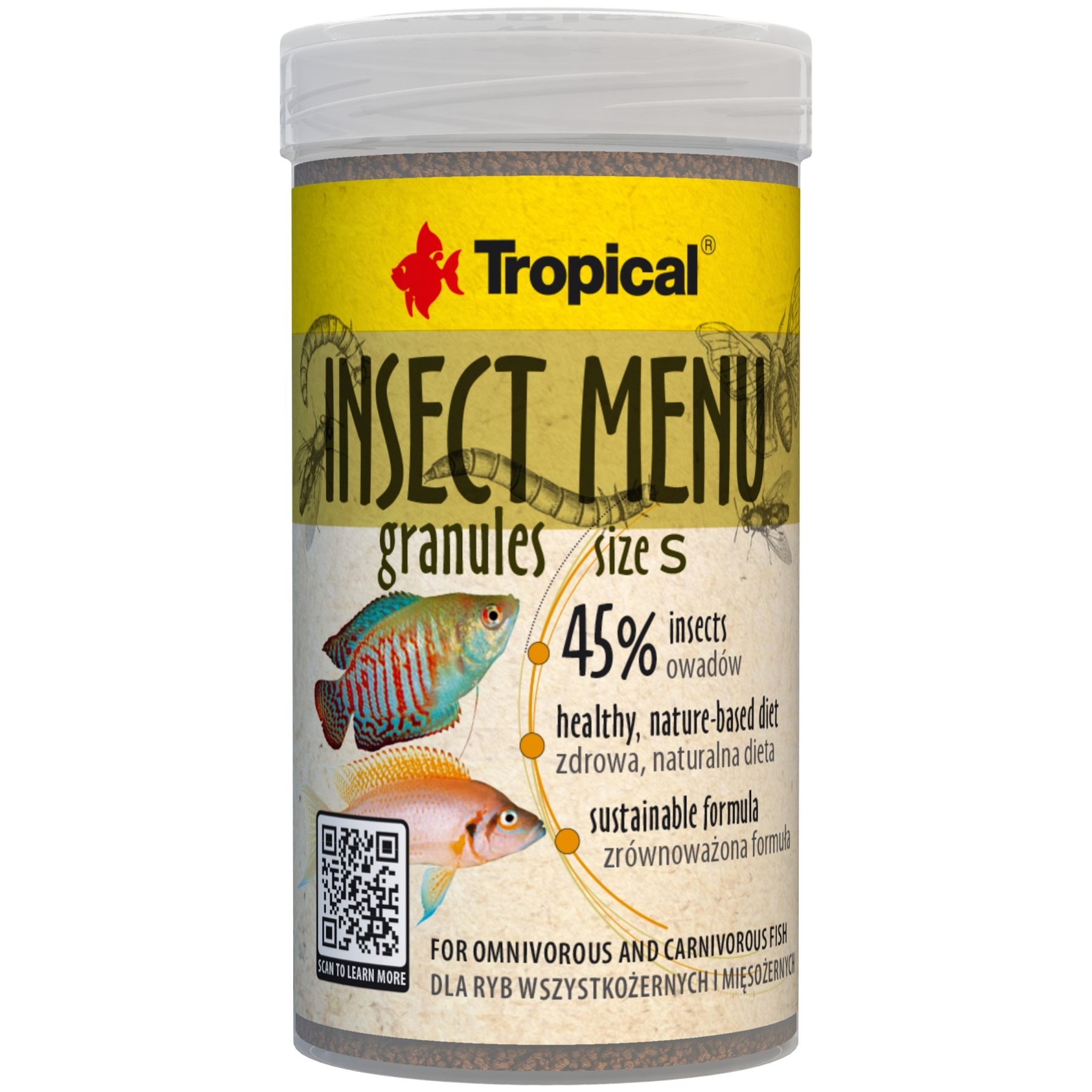 Tropical insekt meny granulat Small - 100ml