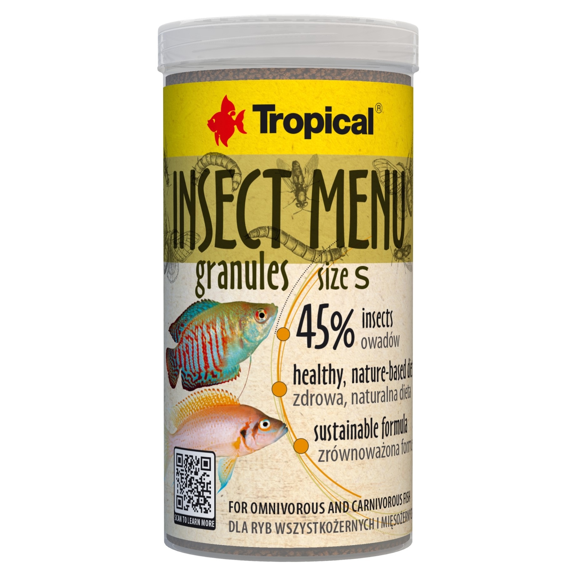 Tropical insekt meny granulat Small - 250ml